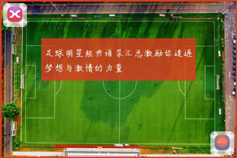 足球明星经典语录汇总激励你追逐梦想与激情的力量